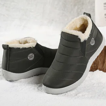 Stivali da uomo Tenere al caldo Scarpe invernali da uomo Stivaletti Scarpe di pelliccia Botas Hombre Coppia stivali da neve Scarpe casual invernali Stivaletti da uomo 1