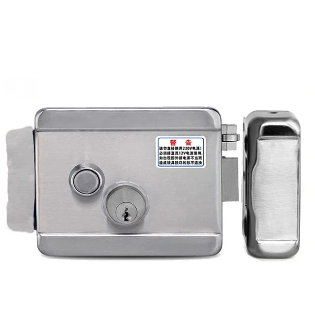 AnjielaSmart Stainless Steel Electronic Control Lock Electric Gate Door Lock support Video Doorphone Intercom System 1
