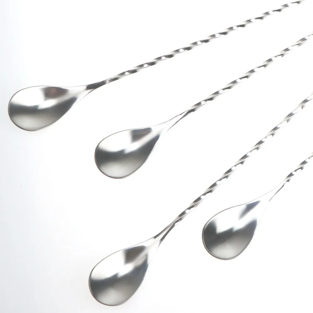 30.5cm (12Inches) Stainless Steel Cocktail Spoon Mixing Spoon, Spiral Pattern Bar Cocktail Shaker Spoon