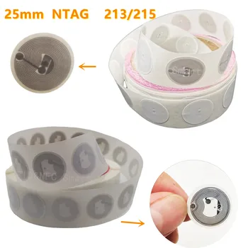 10pcs/ 50pcs /100pcs Ntag215 NFC Tag 13.56MHz ISO14443A Sticker Ntag 215 Phone Available RFID Adhesive Label RFID Tags Stickers 1