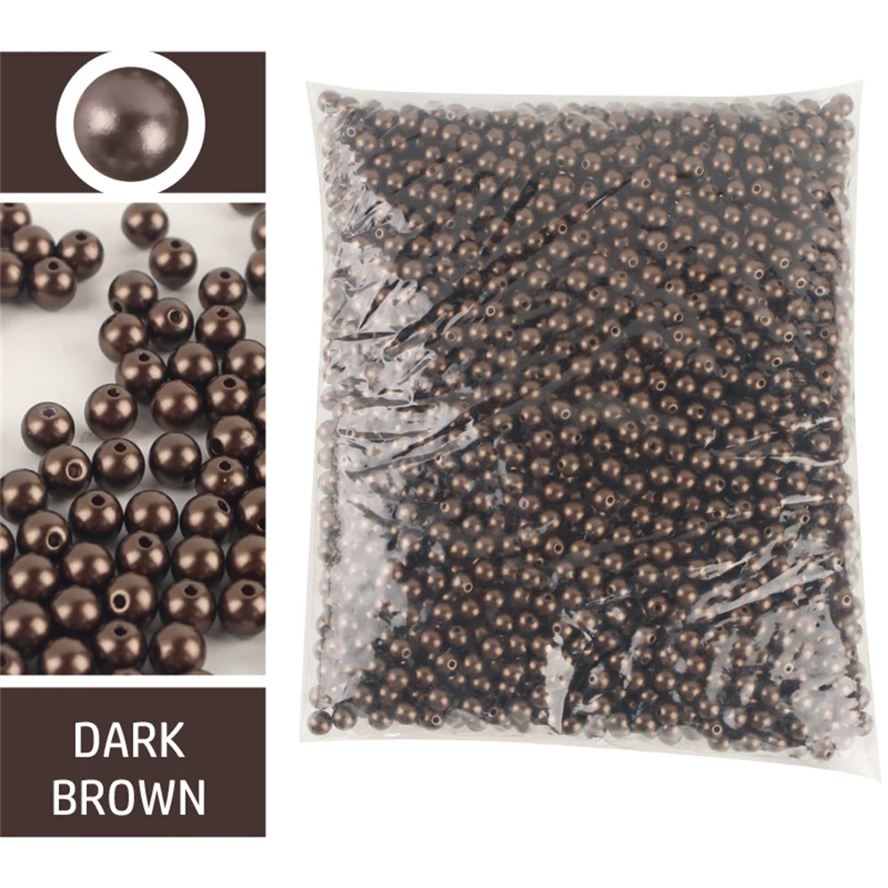 Round Shape Assorted Size ABS Pearl Beads for DIY Crafting and Jewelry Making
