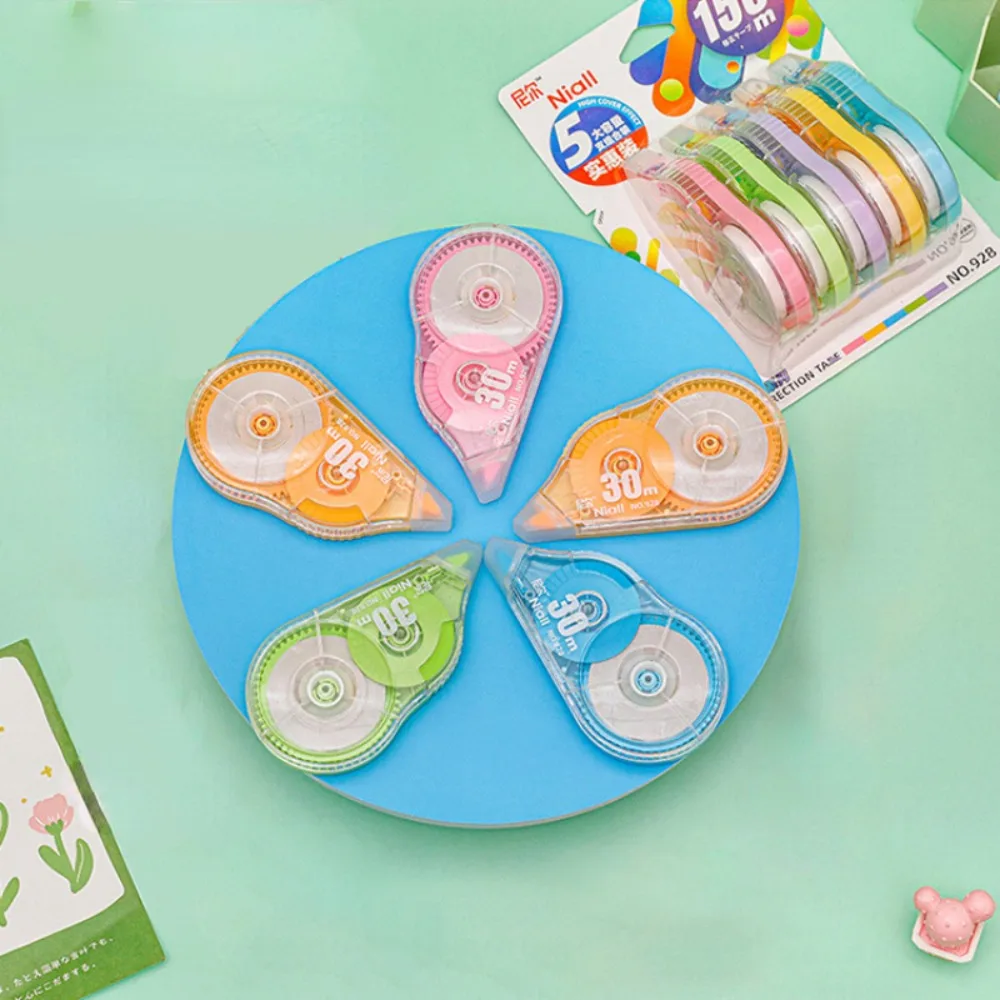 Mr. Paper 150m Correction Tape Set Large Capacity Student Exam Correction Tape Cute School Supplies Stationery 5pcs/box correction tape,stationery set
