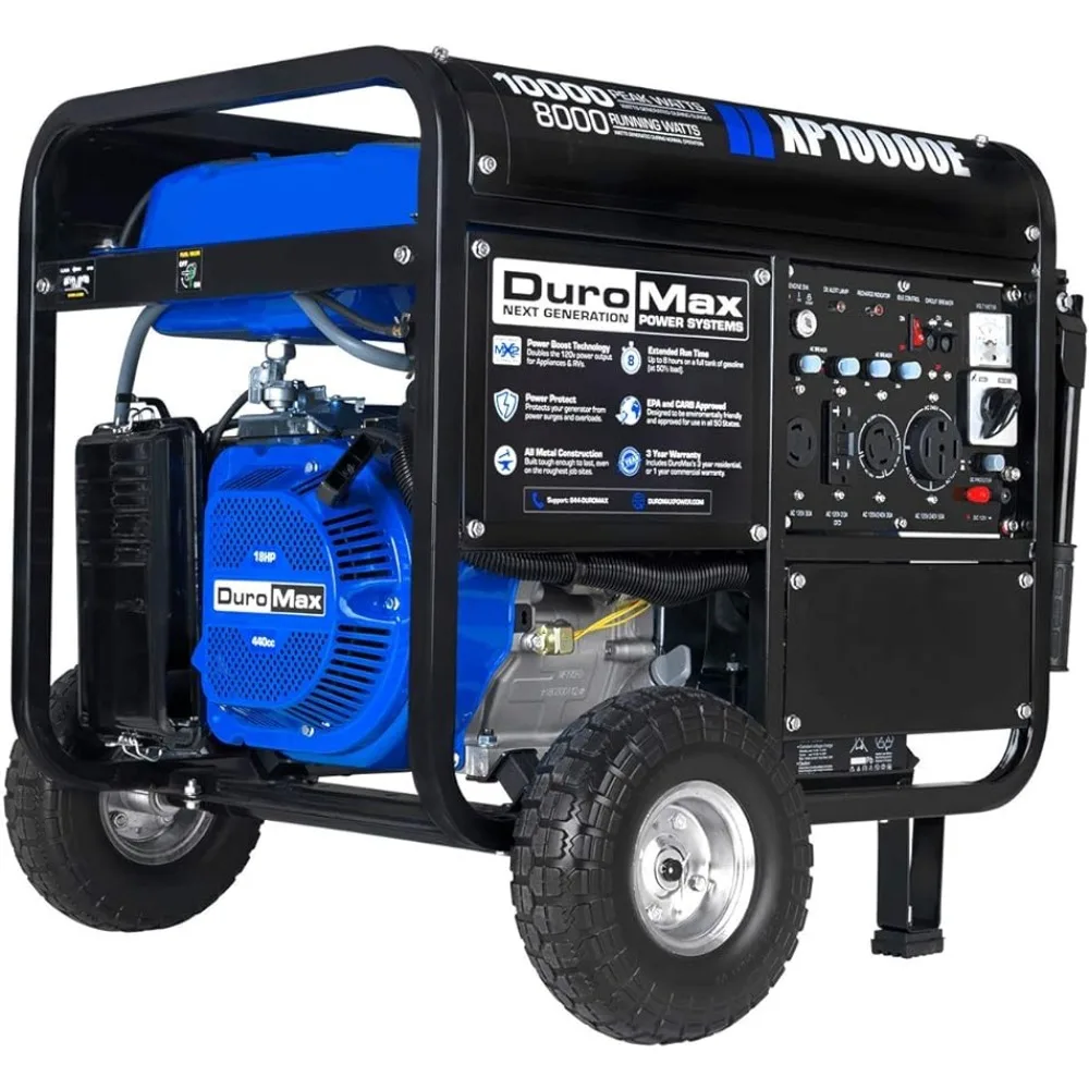 

Портативный Газовый Генератор DuroMax XP10000E, 10000 Вт, электрический стартер, резервный дом и автофургон, 50 государственных сертификатов