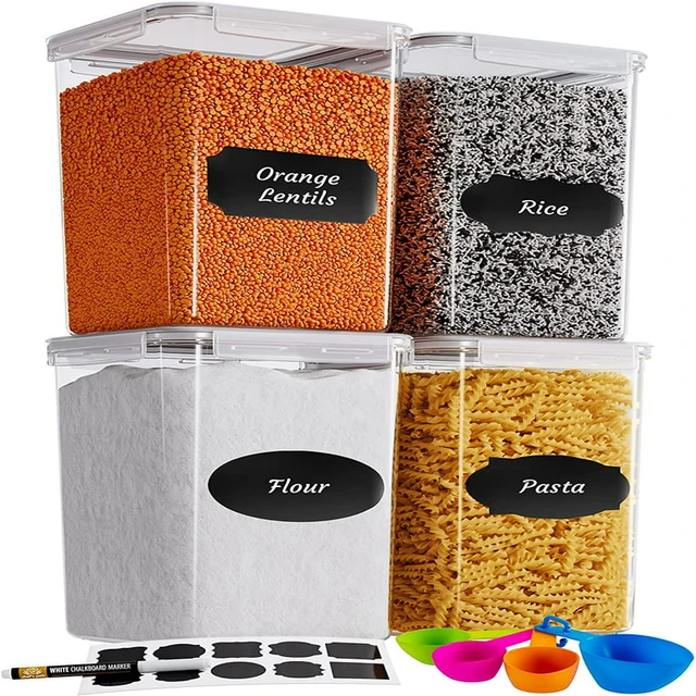 Excellent Airtight Kitchen Pantry Food Storage Containers with Lids, 6.5L  Large 220 Oz Rice Bins for Kitchen Preparation, Bulk S - AliExpress