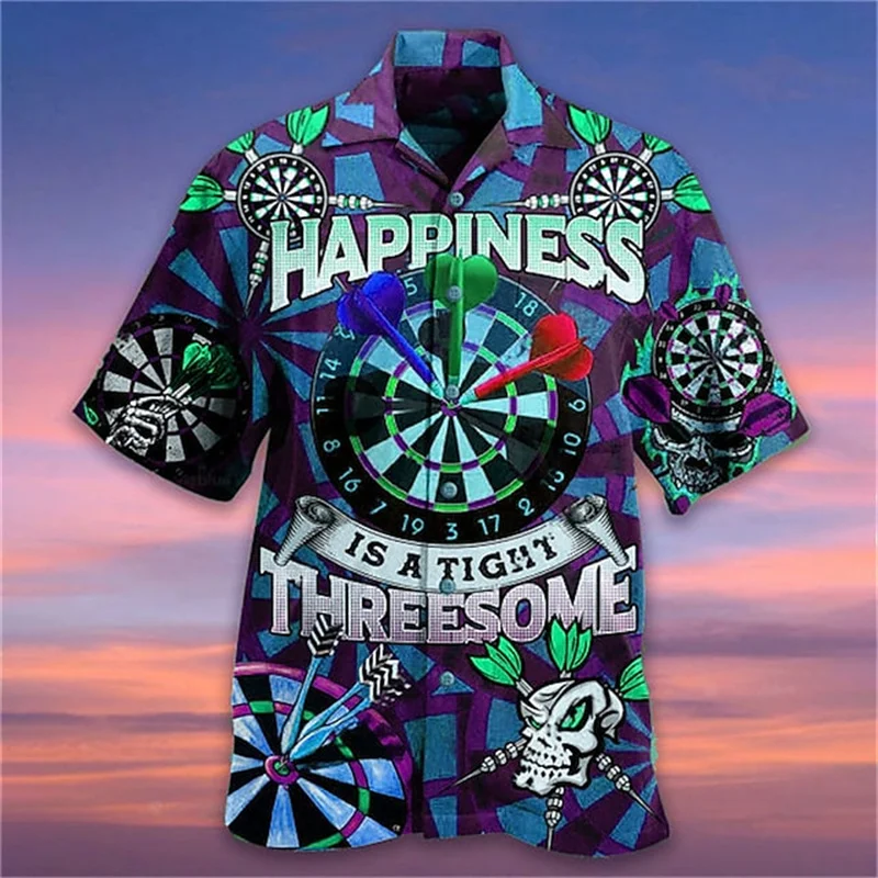 Men's Printed Short Sleeved Shirts Summer Casual Lapel Hawaii Beach Vacation Shirts casual short sleeved shirt hawaiian shirt short sleeved shirt