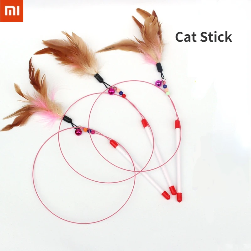 Палка для кошек Xiaomi Интерактивная тренировочная штанга с кольцом и перьями со
