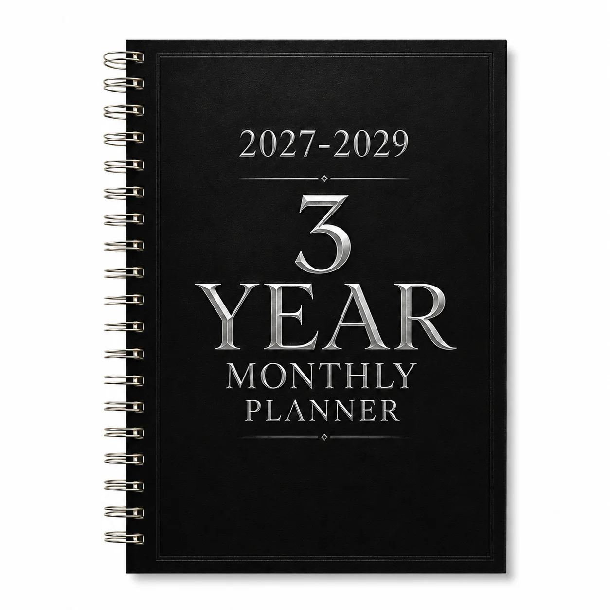 Agenda Mensile 2027-2029, Planner a Spirale A5, Organizer Minimalista per Obiettivi, Appuntamenti e Pianificazione a Lungo Termine - immagine 5