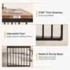 Tribesigns 78''Modern Large Office Desk, 2-Person Computer Workstation, Industrial Wooden Desk with Metal Legs 6