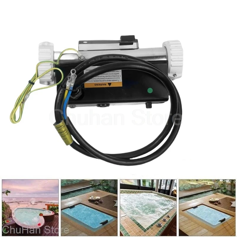 3KW Bathtub Electric Tankless Water Heater Massage SPA Pool Heater Thermostat Circulating for Swimming Pool & Bathtube H30-R1