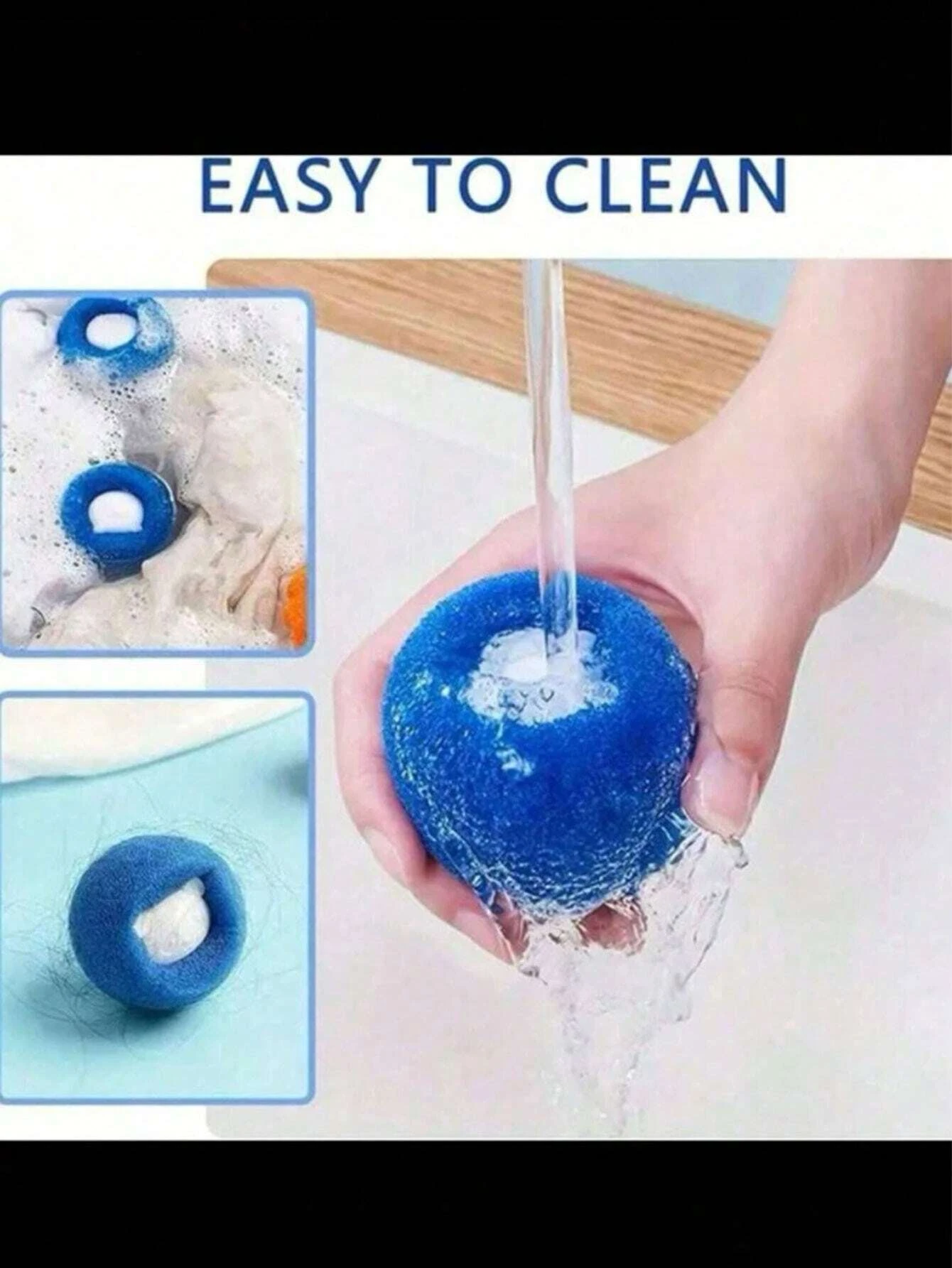 6pcs Pet Hair Remover Used In Washing Machine, Dryer Ball Reuse, Reduce Wrinkles, Save Washing Machine Free Drying Time