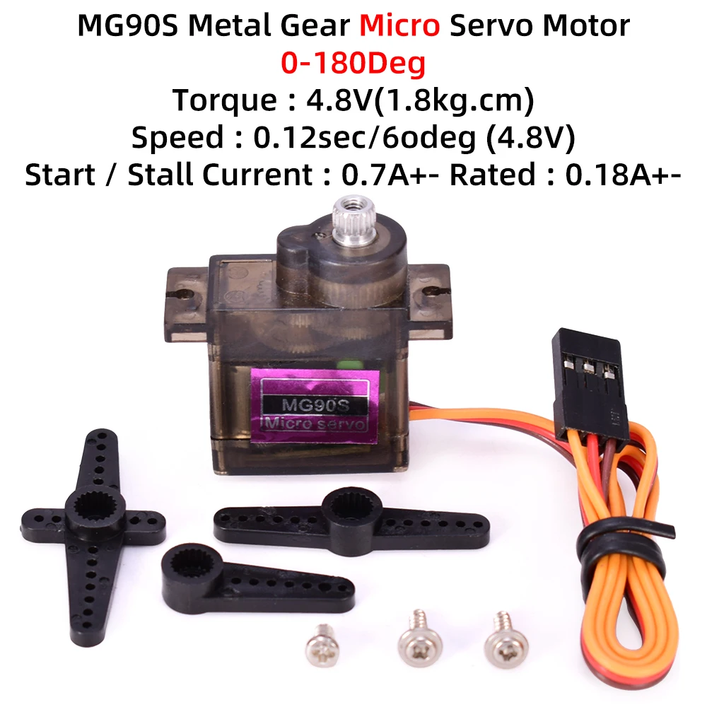High-Performance 180° Micro Servo Motor Set for RC Aircraft