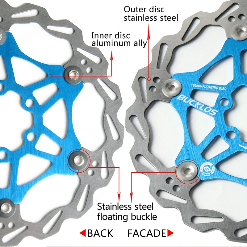 Durable Bicycle Brake Rotor with Screws 160/180/203mm Quick Cooling Float Rotor