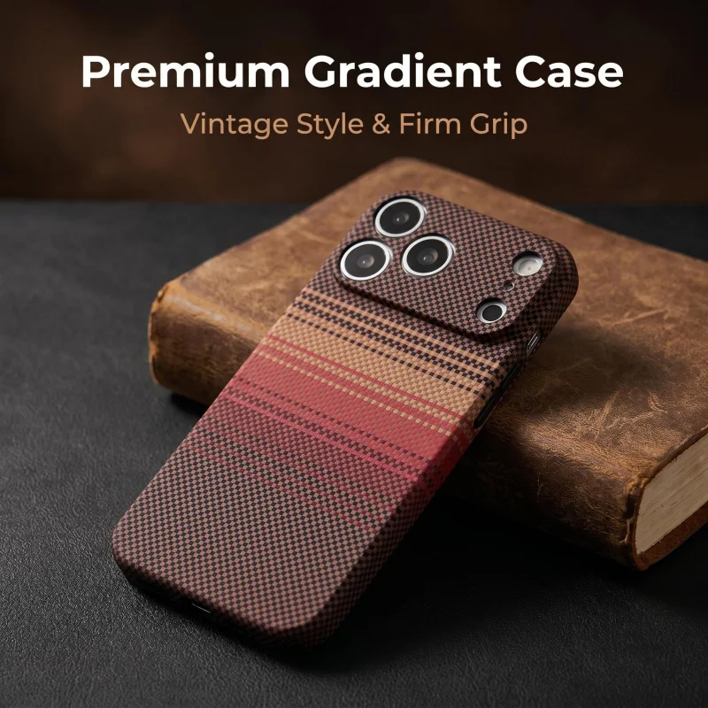 Carbon Fiber Texture Magnetic Shockproof Case with Camera Protection