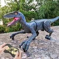 RC Dinosaur Raptor Robot electronic Intelligent 2.4G Remote Control Animals Music Light Toy Electric Toys For Children boys gift 1
