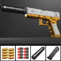 Newest Glock18 Shell Ejecting  Pistol Soft Bullet Toy Gun Weapon Children Armas Shoot Outdoor Game Boys gift 1