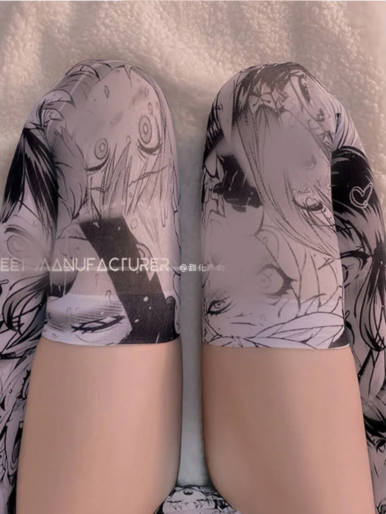 Anime Cosplay Stockings Tshirt Panties Costumes Cartoons Printing mini Skirt Woman Costume tops hot sexy set 2022 exitic cute 9K 6