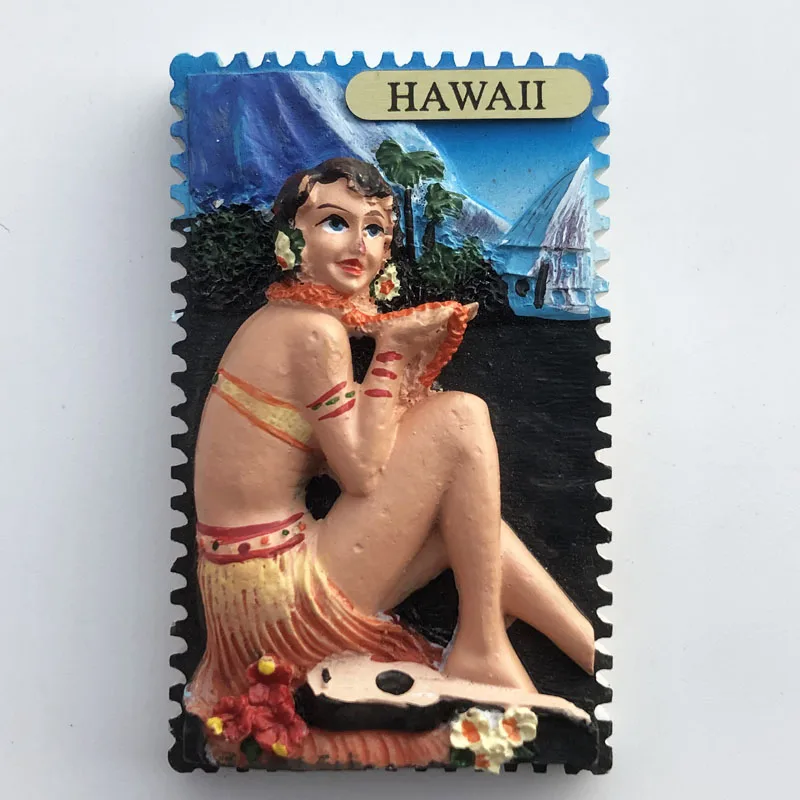 

Resin fridge magnet, Hawaiian Style, tourism souvenir, handicraft message post