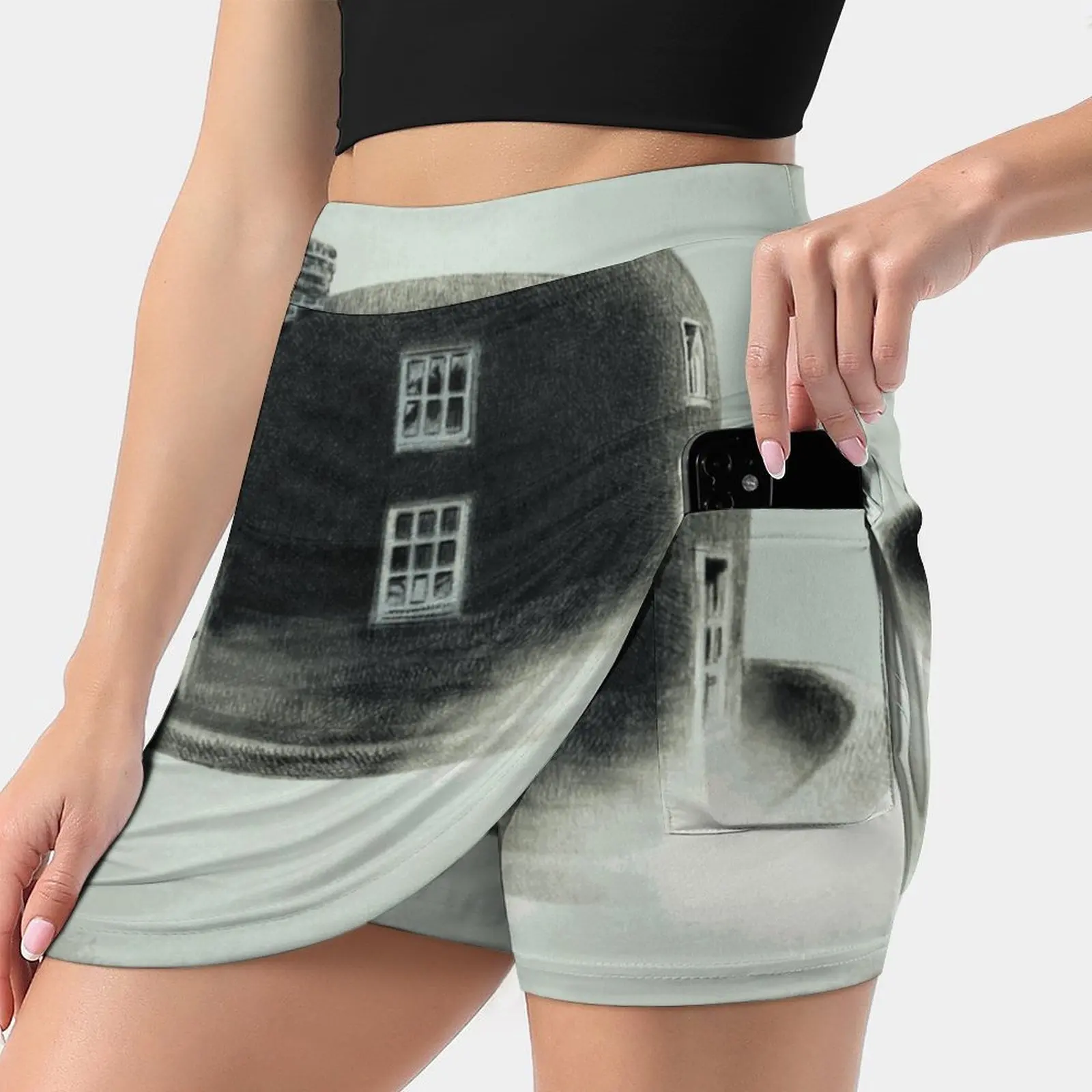 Dreamer Summer Women'Sshorts Skirt 2 In 1 Fitness Yoga Skirt Tennis Skirts Hat Bowler Clouds Sky Surreal Vintage Opifan