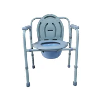 Chinese Manufacturer Aluminum Folding Commode Toilet Chair For Elderly 1