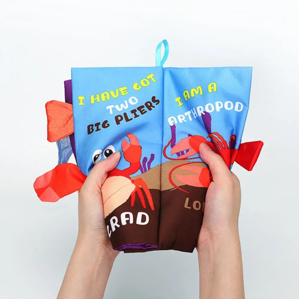 

Мультяшная тканевая Книга Ферма океан хвост животных из нержавеющей бумаги детская развивающая игрушка