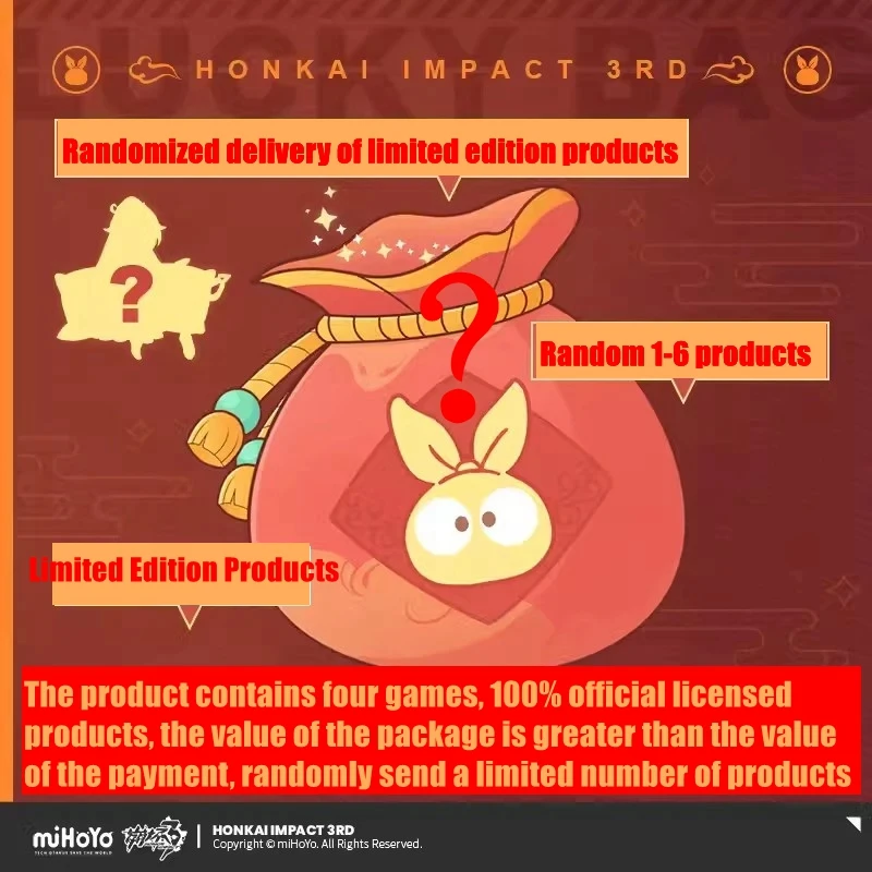 [Genuine] Gioco Genshin Impact & Honkai Impact 3Rd & Honkai Star Rail & Tears Of Themis 11.11 Confezione Regalo Elysia Klee Luke Seele