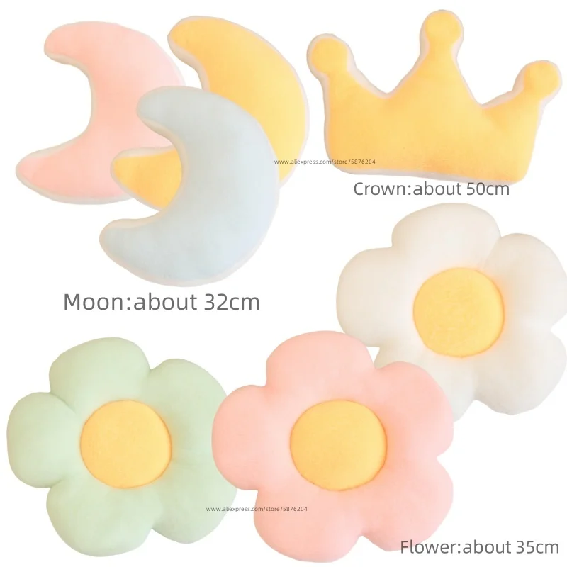 Hot sale Candy Rainbow Lucky Cloud Star Moon Plush Pillow Colorful Crown Memeor Pillow Cushion Sofa Home Decoration Throw Pillow 4