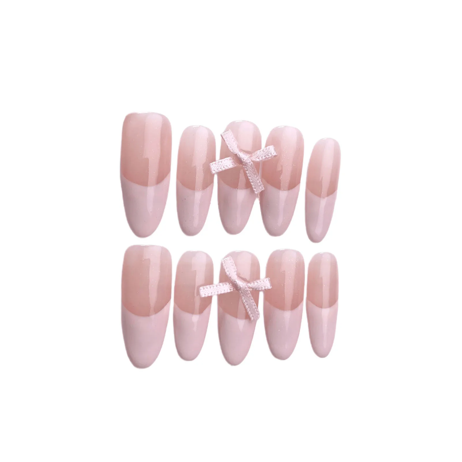 

French Pink Press-on Nail Decor Gentle Color Reusable Stiletto Nails for Women Manicure Nail Decoration
