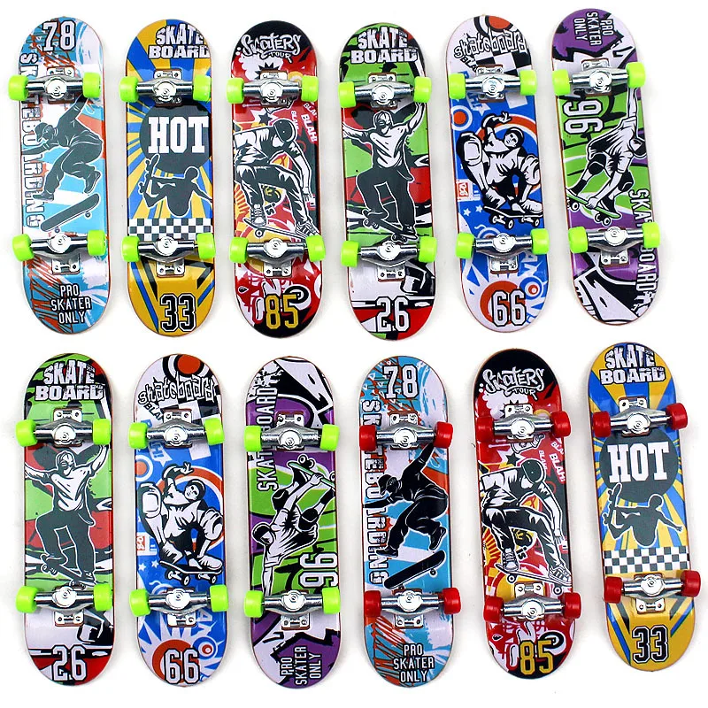 

1/3/5Pcs Finger Skateboard Finger Board Tech Truck Mini Skateboards Alloy Stent Party Favors Gift 9.5cm Gag Alloy Toys