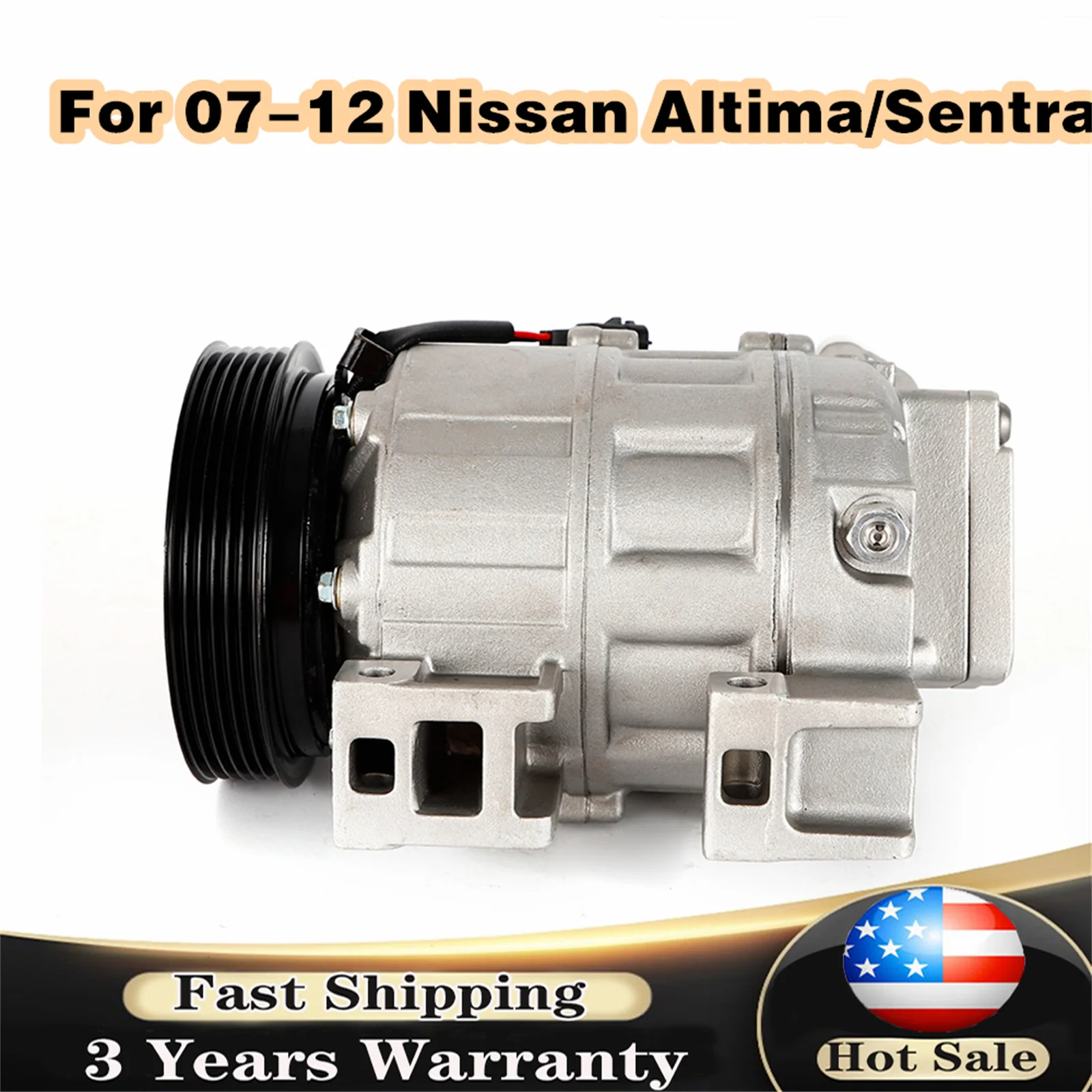 

NEW CO 10886C Fits Nissan Altima/Sentra 4CYL 2.5L 2007-2012 AC A/C Air Compressor & Clutch