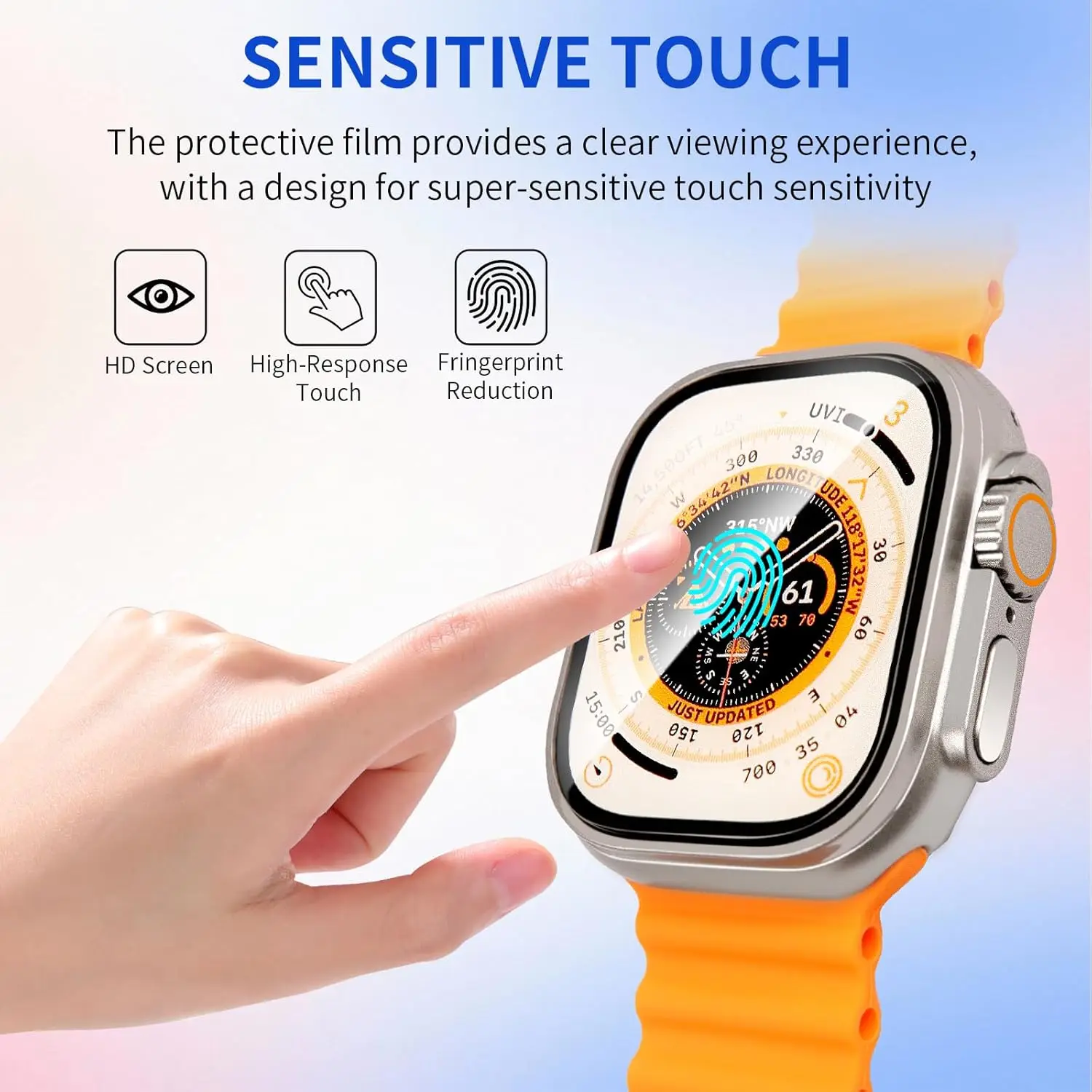 Soft TPU Clear Protective Film for Apple Watch 49mm - Hydrogel Screen Protector Accessories