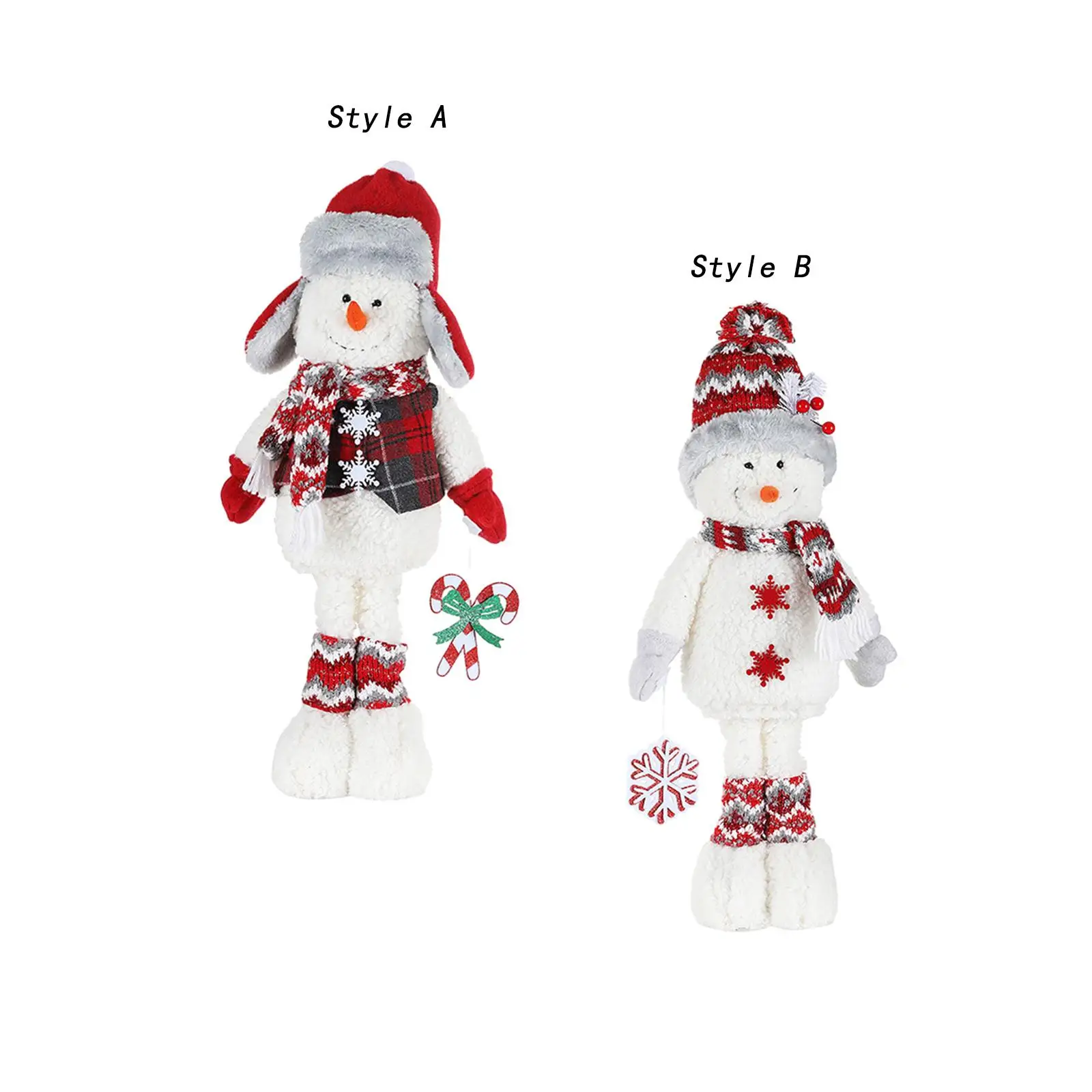 

Christmas Decoration Snowman Doll/ Plush Doll Crafts Decorative Desktop Ornament for Office Party Living Room Holiday Gift