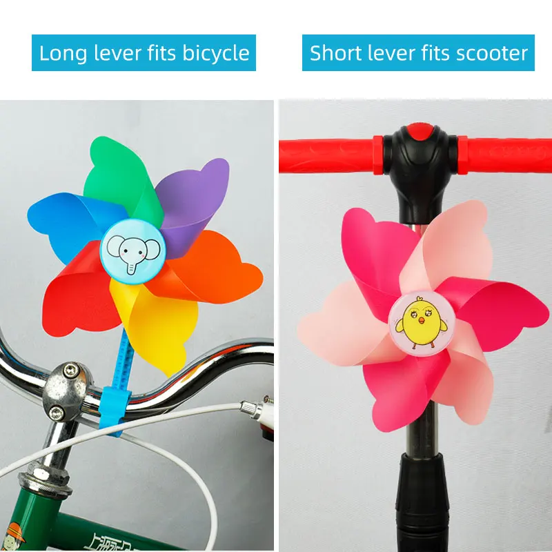 Bike Accessory Children Tricycle Bicycle Pinwheel Long/Short Pole Scooter Windmill Decorative Accessories