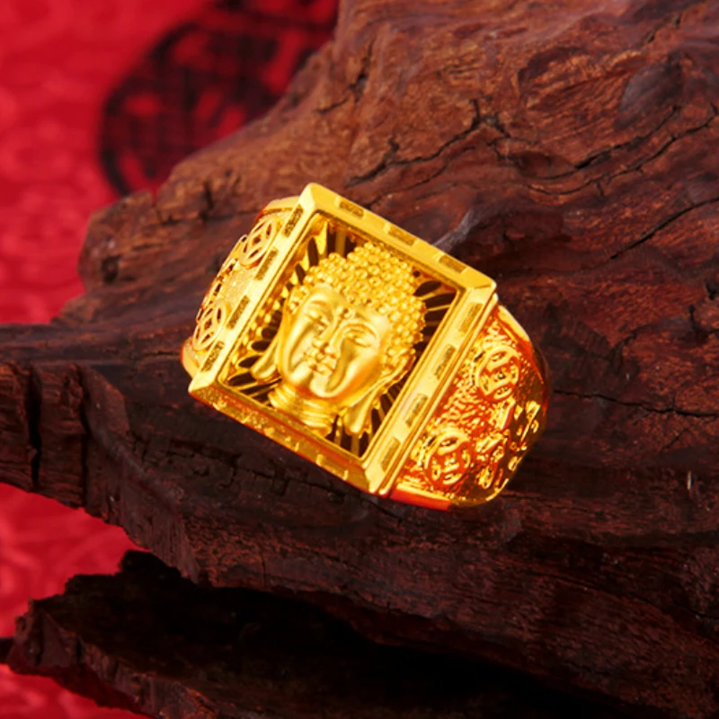 Fancy Traditional Gold and Diamond Finger Ring for Men