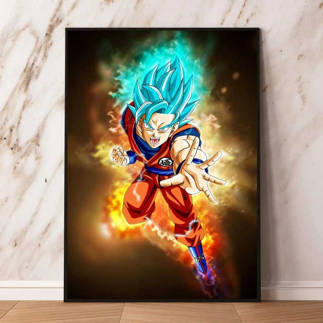 Placa Decorativa Dragon Ball Z Goku Desenho - Quadrinho para Decoração