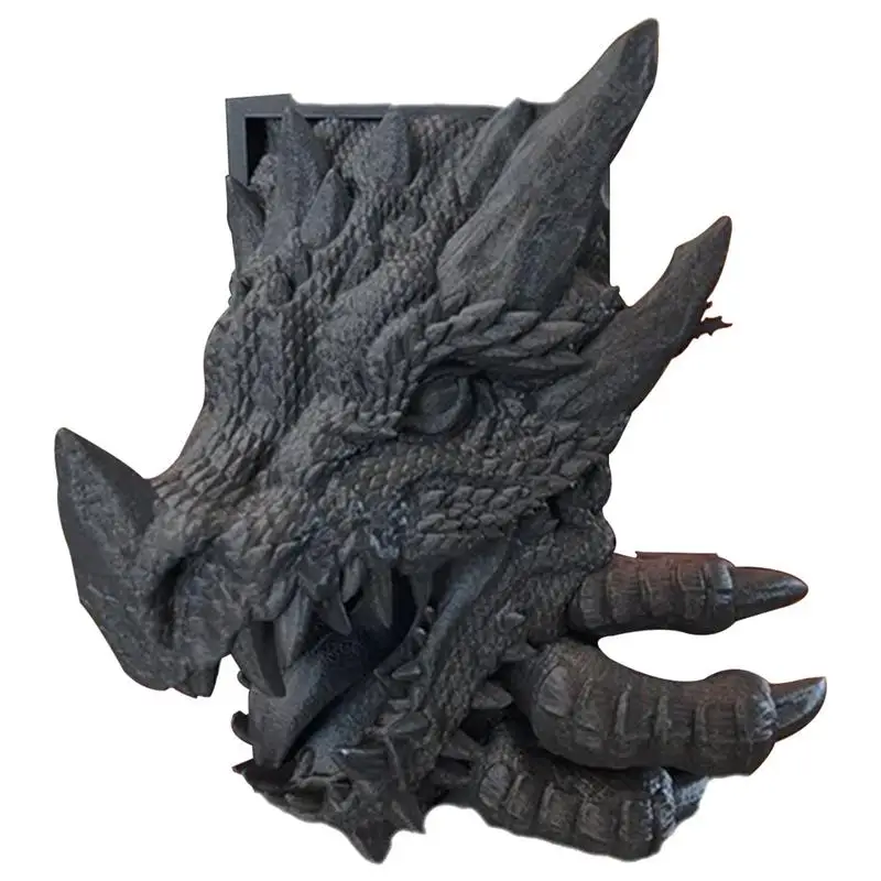 

7 Inch Resin Dragon Bookends Decorative Ornament Heavy Stoppers Bookshelf Shelves 3D Printed For Desk Top Decor Accessories