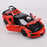 ⁦مجسم سيارة فيراري SF90 XX سترادالي بوراجو بطول 26 سم | Bburago Ferrari SF90 XX Stradale Diecast Metal Car Model 26cm⁩ - الصورة ⁦6⁩
