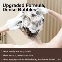 YUITIKUE Shampooing colorant pour cheveux bruns 100 ml - Formule d'extrait de plante, couvre les cheveux gris, couleur naturelle, sans dommage, soin 4 en 1 4