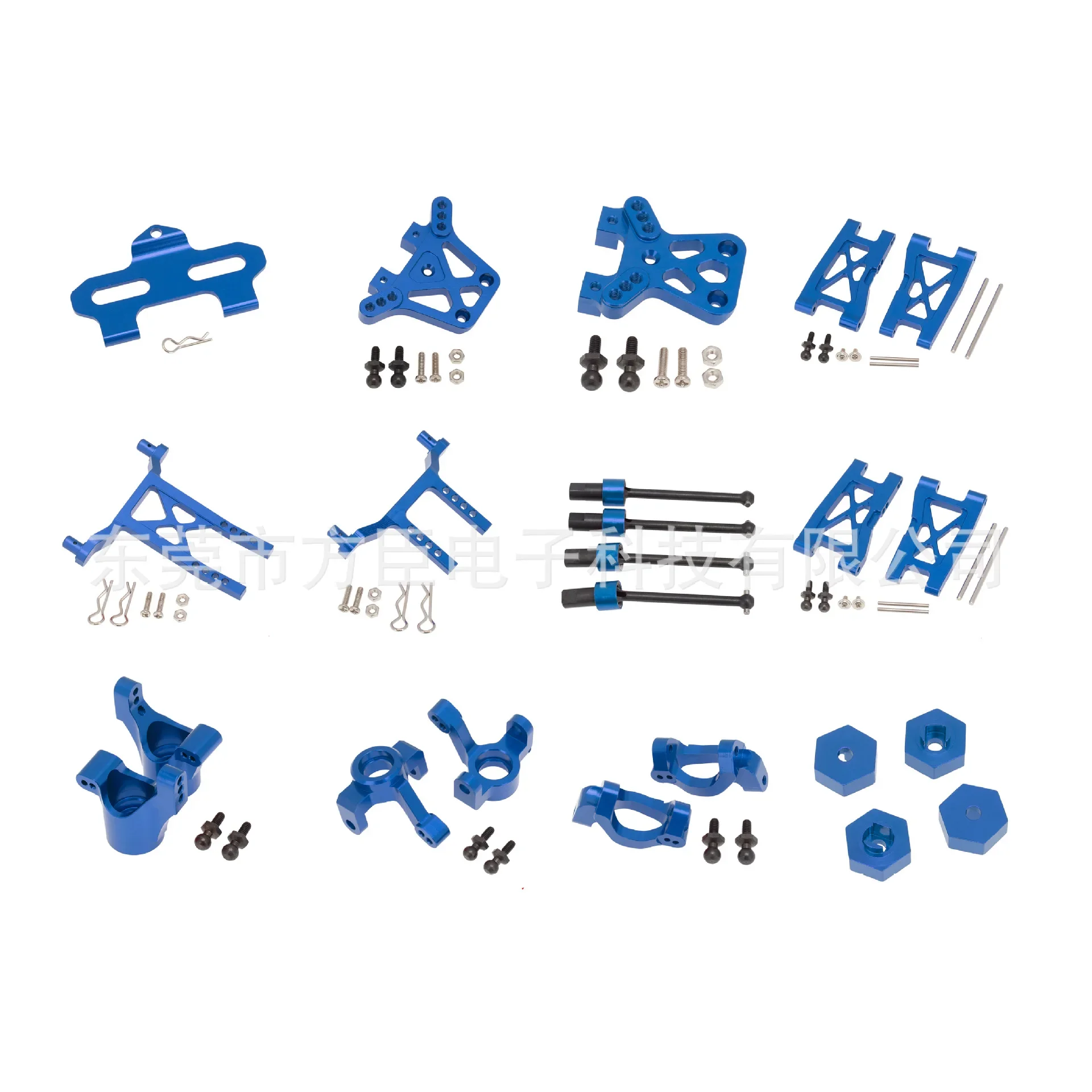 

CatRC Full Set Metal Upgrade Parts For 1/18 Traxxas LaTrax Teton RC Car Steering Cup Swing Arm Rear Axle Seat C Base