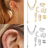 7Pcs/5Pcs Set Minimalist Ear Cuffs Tassel Earrings for Women Cuff Ear Clips Earring Climbers Earcuffs Fake Studs Stud Earring 1