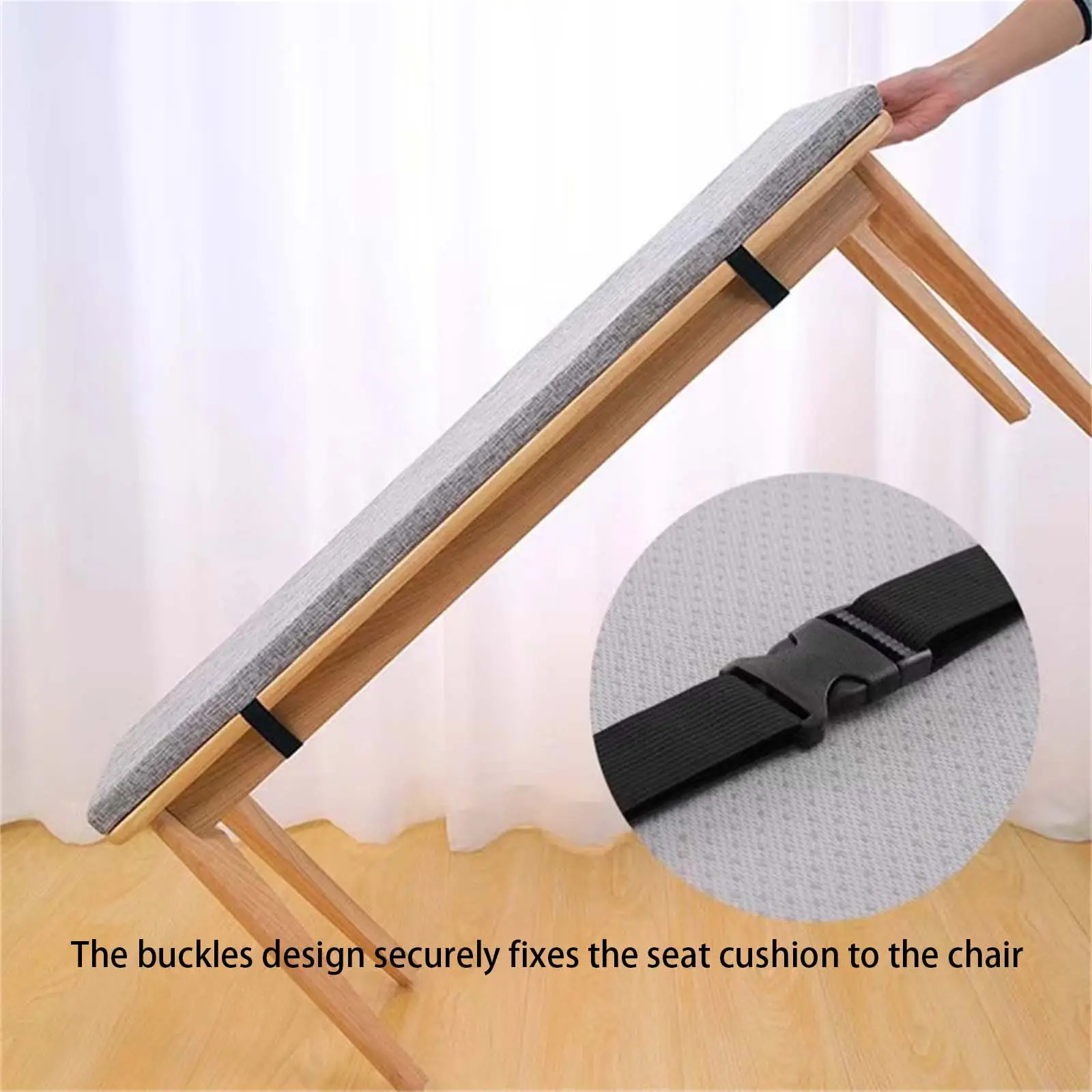 Custom Bench Cushion with Locks And Buckles Long Mattress Sofa Chair Seat Pad Decor Garden Shoe Box Bay Window Pad Swings Pillow - Image 2