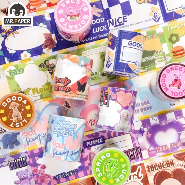 Light Vintage Food Animal Pattern Cute Tape