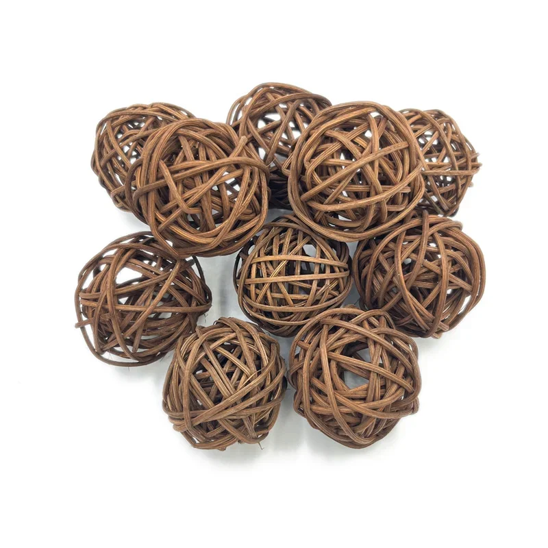 

20pcs 3cm/4cm Wicker Rattan Balls Table Christmas Tree Garden Wedding Party Coffee Table Decoration,Craft DIY