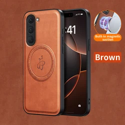 Custodia protettiva in PU leather con ricarica wireless magnetica - Cover posteriore rigida