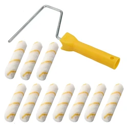Kit de pinceaux à rouleau en mousse de 6 pouces, 11 pièces, recharges de rouleau de peinture, couvercles de rouleau de peinture, réparation à domicile 