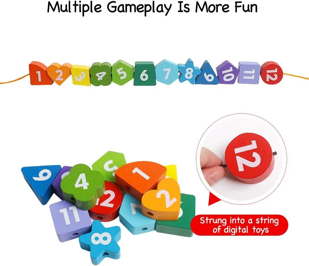 Educational Toys Wooden Clock Toys Time Clock Toy for Kids Wooden Time Learning Shape Sorting Color Game Montessori Early Education Math Set Baby Jigsaw Play Tool