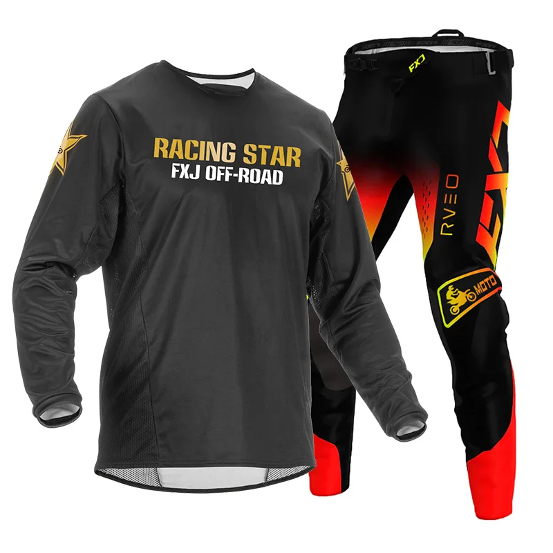 남성용 모토크로스 기어 세트, 레이싱 세트, 오프로드 MX 엔듀로 모토 키트, 오토바이 콤보, 화이트 핑크, 블랙, 레드, 그린, MTB, BMX
