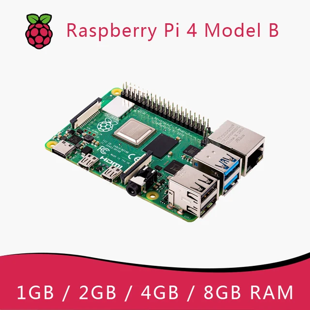 Official Original Raspberry Pi 4 Model B Dev Board or 4b Kit(G) RAM 1GB 2GB 4GB 8GB Core CPU 1.5Ghz 3 Speeder Than Pi 3B+ 3