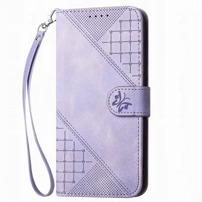 Charming Butterfly Leather Wallet Phone Case with Card Slots