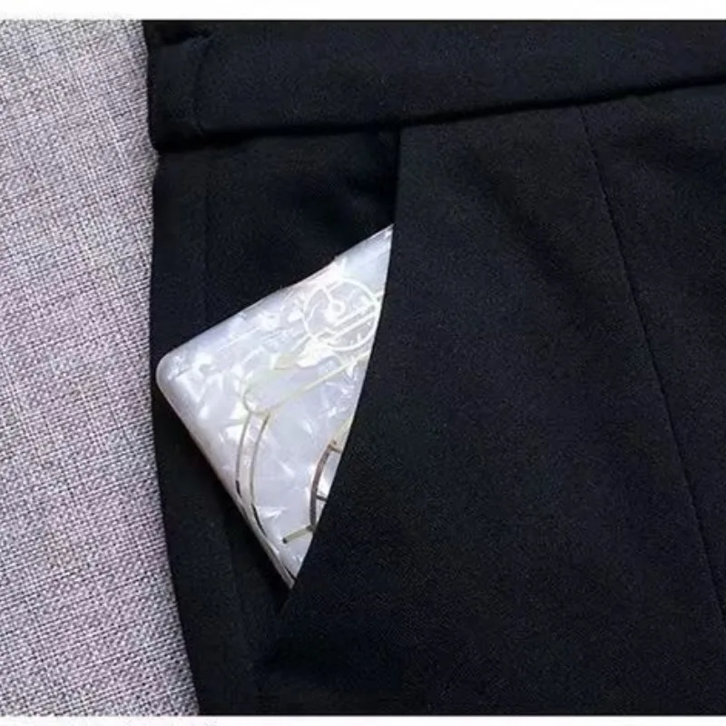 2023 Spring and Autumn Women's Pocket Elastic Split Horn High Waist Slim Fit Solid Color Fashion Casual Elegant Commuter Pants