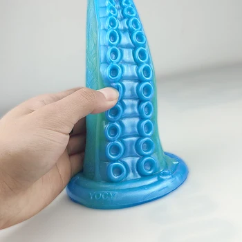 YOCY Tentacle Dildo Cruved G-Spot Stimulator Large Silicone Anal Plug Octopus Series Animal Dildos Colorful Sex Toy For Women 5